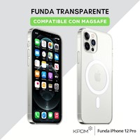 Case funda para iPhone 12 Pro con magsafe para carga inalámbrica, transparente
