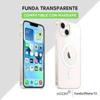 Case funda para iPhone 13 con magsafe para carga inalámbrica, transparente
