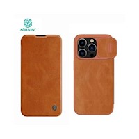 Case Nillkin Qin Pro Leather para Iphone 13 Pro Max Camel