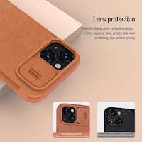 Case Nillkin Qin Pro Leather para Iphone 14 Camel