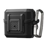 Case Premium Negro Spigen Lock Fit Para Galaxy Buds 3 / 3 Pro
