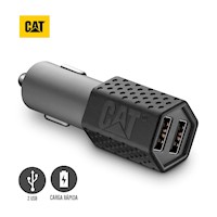 Cargador De Auto Cat Resistente Carga Rápida USB 3.4 A DC 2 Puertos