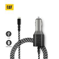 Cargador De Auto CAT Resistente Con Cable USB-Lightning 4.8A 2Puerto