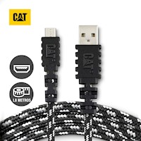 Cable Carga y Datos CAT Resistente USB a MicroUSB 1.8Metros