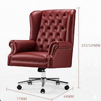 SILLA GERENCIA GIRATORIA OUTLET CYBER MOBILIAR CAVALIERO ROJO