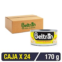 Filete De Bonito En Aceite Vegetal Media Libra Beltrán 170G – Caja X 24 Uni