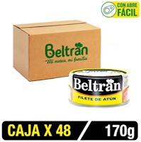 Filete De Atún Beltran En Aceite Vegetal 170G Caja x 48 Uni