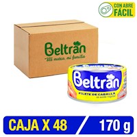 Filete De Caballa Beltrán En Aceite Vegetal 170G Caja x 48 Uni