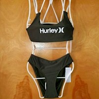 Bikini Hurley Two Piece Swimsuit Negro