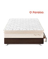 Cama cajones Royal Prince 1.5 plaza Paraíso + almohada + protector - chocolate