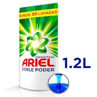 Detergente Líquido Ariel Concentrado Doble Poder 1.2L