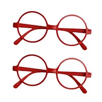 Packx2 Montura De Lentes O Gafas Redondos Harry Potter Niños - Rojo