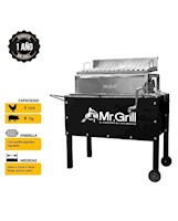 Caja china Mr Grill mediana jr premium acero gal. + parrilla con regulador niq.