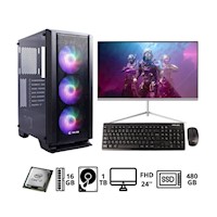 Computadora PC Intel Core i7 16GB 1TB+480GB 24" CCS100008