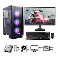 Computadora PC Intel Core i7 16GB 1TB+480GB 19" CCS100345