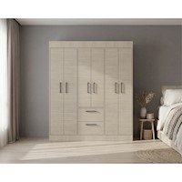 ROPERO 6 PUERTAS 2 CAJONES 150 VM CARTAGENA Y WENGUE 177,9X150,0X50,4 CM | TUHOME