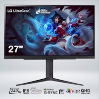 MONITOR GAMER 27GR83Q LG ULTRAGEAR QHD 27 " IPS 240HZ 1MS HDR10 AMD