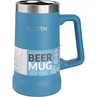 MUG CERVECERO SKY ACERO INOX HALTEN - AZUL