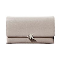 Cartera Crossbody Calvin Klein Slim Archive Hardware - Beige
