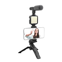 Video Making Vlog Tripod Kit AY-49, Negro