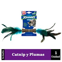 Catnip para Gatos Johnny Stick dos lados de pluma natural