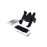 Soporte Celular Para Moto o bicicleta timon o Aluminio C-1 Negro
