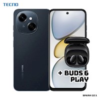 CELULAR TECNO SPARK GO 1 3GB RAM 64GB ROM - STARTRAIL BLACK + BUDS 6 PLAY