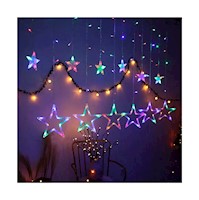 Cascada de Luces LED Navidad Luces Guirnalda Estrellas Multicolor