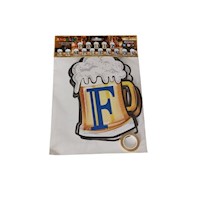Cadeneta banner para hombre temática cerveza feliz cumpleaños