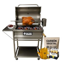 Parrilla Mediana Con Tapa Full Acero Inoxidable con motor