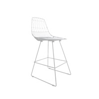 Silla Alta de Bar Dessert Blanco 75 cm