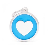 My Family Light Blue Big Circle Heart