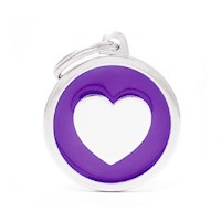 My Family Purple Big Circle Heart