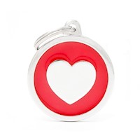 My Family Red Big Circle Heart