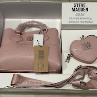 Steve Madden Rosa Glam – Mini Bag, Monedero Corazón y Correa Larga