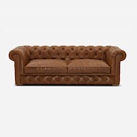 Sofá de 3 Cuerpos Modelo Chesterfield habano