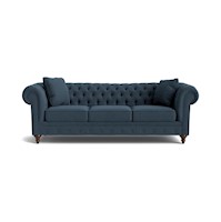 Sofá de 3 Cuerpos Modelo Chester azul acero