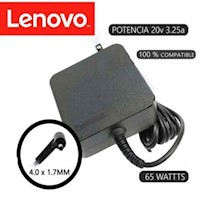 Cargador Compatible Lenovo  20V 3.25  4.0*1.7mm 65w PUNTA FINA