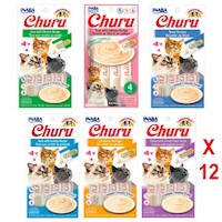 Churu Snack Húmedo para Gatos Megapack Mix x 12