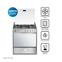 Cocina de 5 Quemadores a Gas Indurama CIRELLA-ZAFIRO Croma