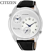 Reloj Citizen Dual Time AO3030-24A para Hombre Acero Inoxidable Cuero Negro