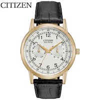 Reloj Citizen Eco Drive Corso AO9003-16A Solar Acero Inoxidable Rose Gold Dial Blanco