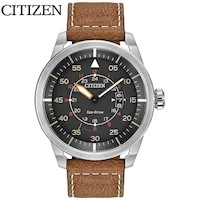 Reloj Citizen Eco Drive Aviator AW1360-12H Solar Acero Inoxidable Dial Gris Oscuro