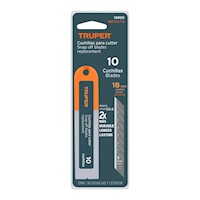 Estuche con 10 cuchillas SK4 de 18mm para Cuter 16965 Truper