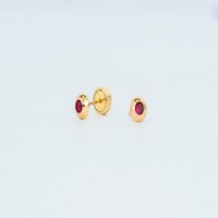 ARETE HONGUITO CIRCON RUBI ORO 18K