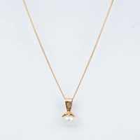 CADENA PANCER Y DIJE CAPULLO PERLA ORO18K