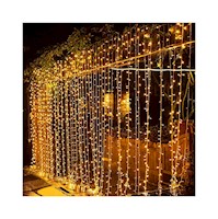 Cascada de Luces LED Navidad Guirnalda Luces Ámbar 3mx3m