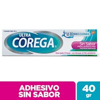 Corega Ultra Crema Adhesiva Sin Sabor - Tubo 40 G