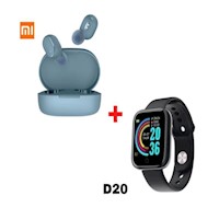 Audifono Xiaomi Essential - AZUL + Smart Watch D20 - NEGRO