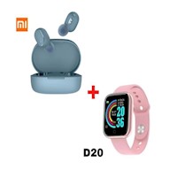 Audifono Xiaomi Essential - AZUL + Smart Watch D20 - ROSA